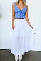 Katherinah High Rise Smocked Maxi Skirt - FINAL SALE - Madison and Mallory