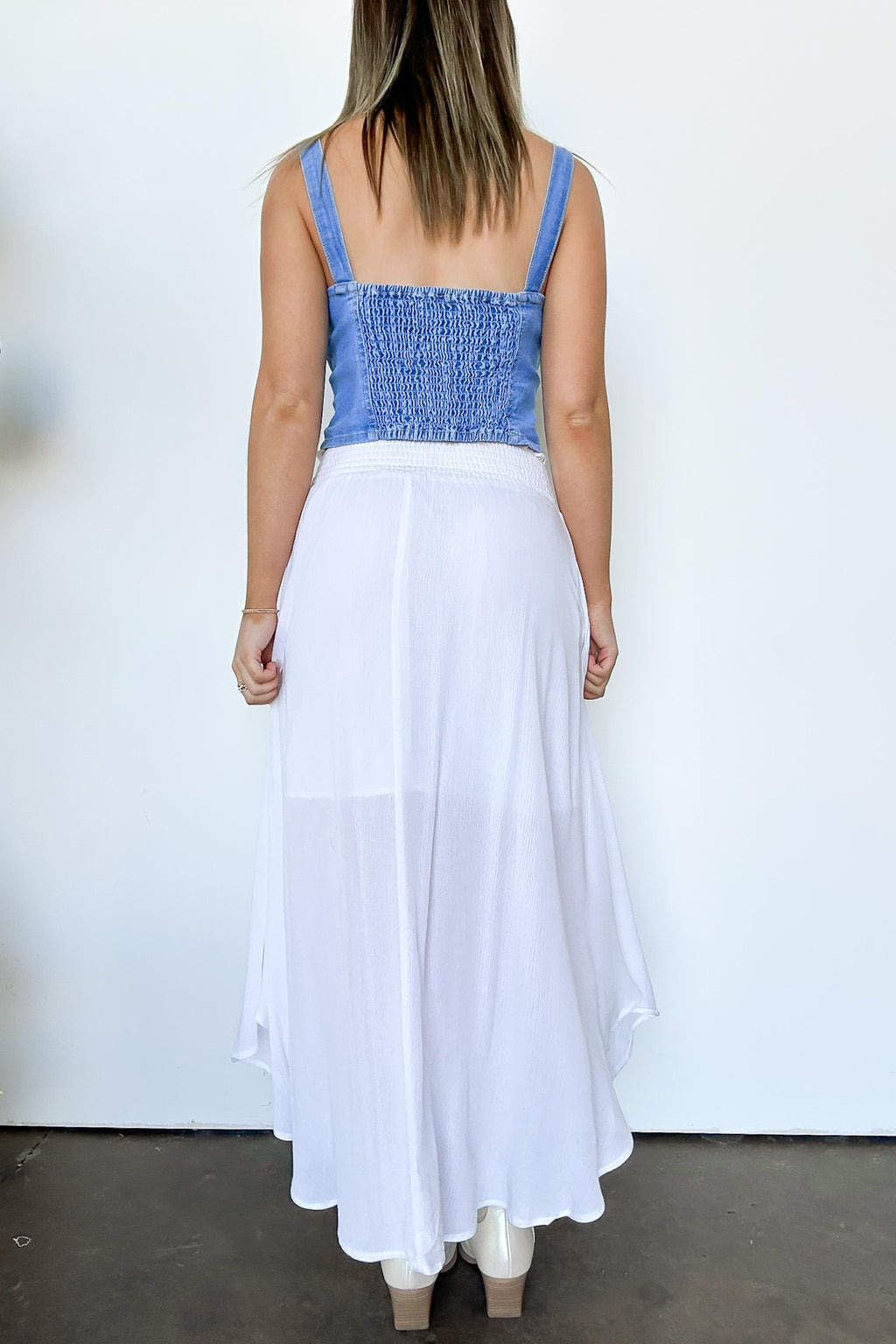 Katherinah High Rise Smocked Maxi Skirt - FINAL SALE - Madison and Mallory