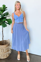 Katherinah High Rise Smocked Maxi Skirt - FINAL SALE - Madison and Mallory