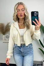 Kayye Cropped Zip Hooded Jacket - FINAL SALE - Madison and Mallory