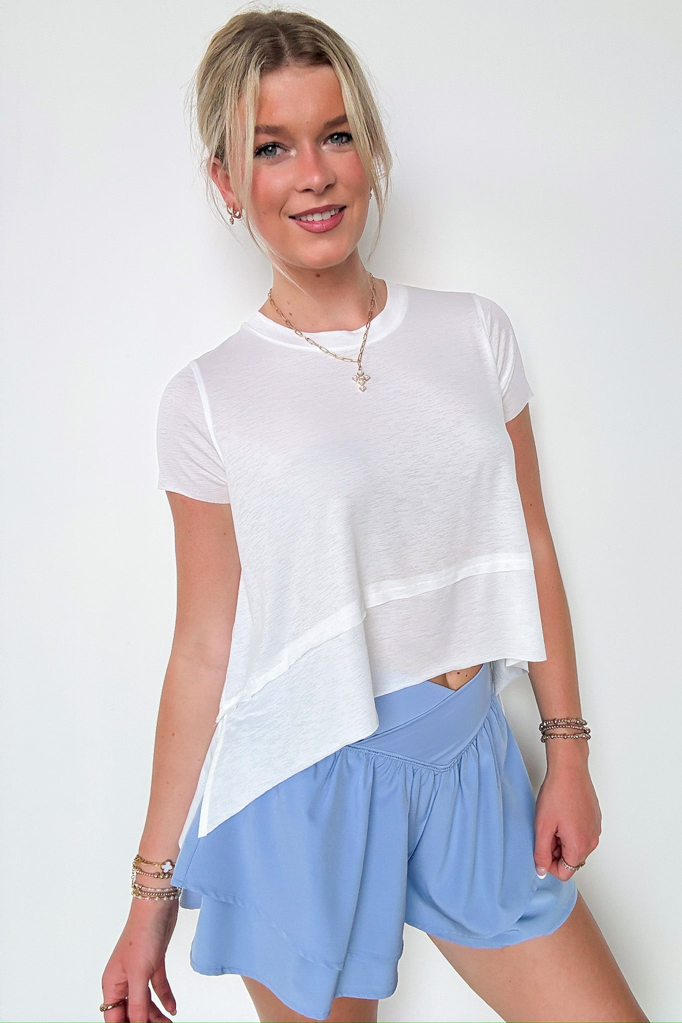 Ivory / S Keep the Tempo Short Sleeve Top - FINAL SALE - Madison and Mallory