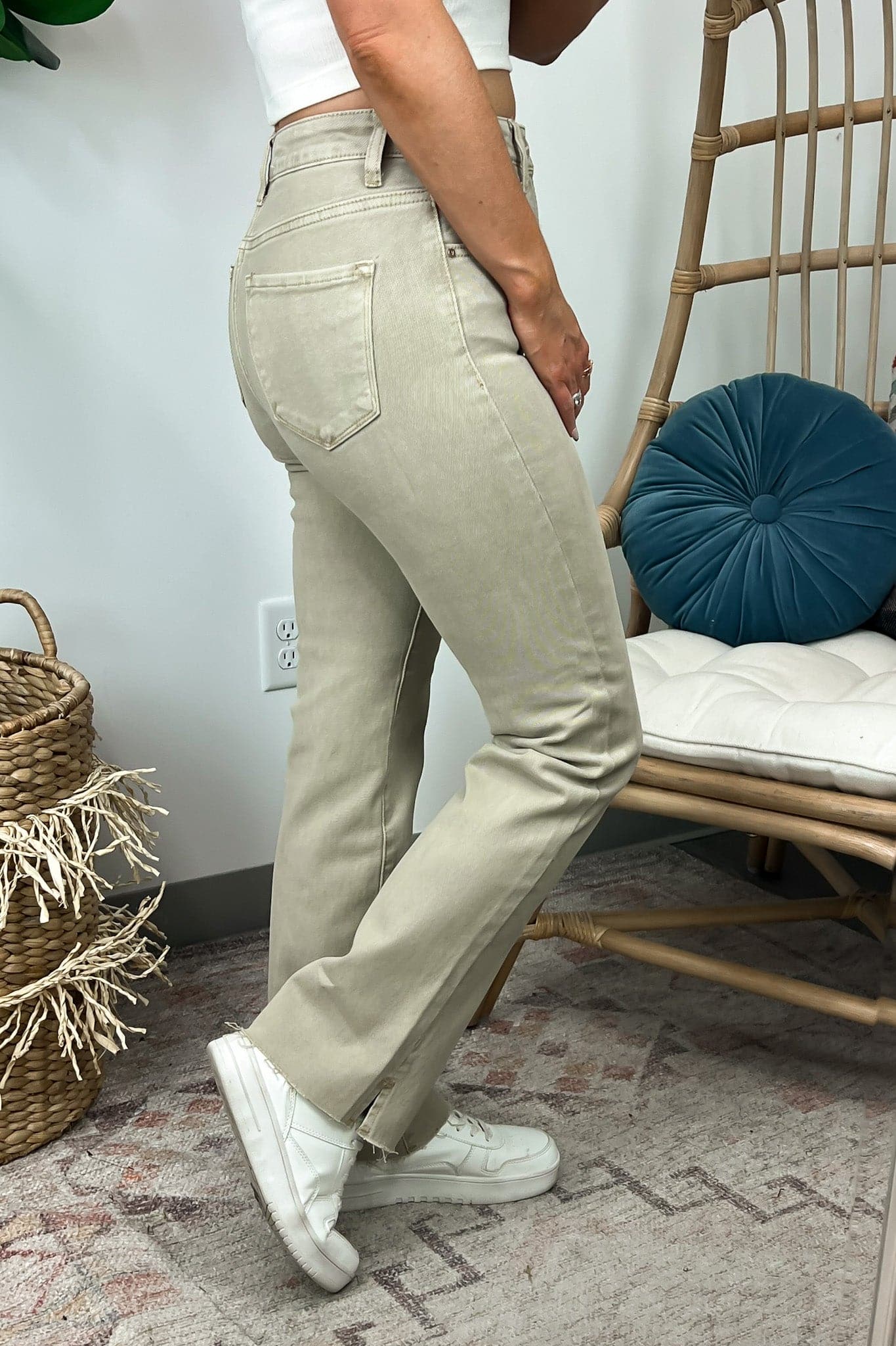  Keilah High Rise Tummy Control Straight Leg Jeans - Madison and Mallory