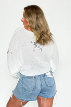 Keirah Star Floral Patch Sweater - FINAL SALE - Madison and Mallory