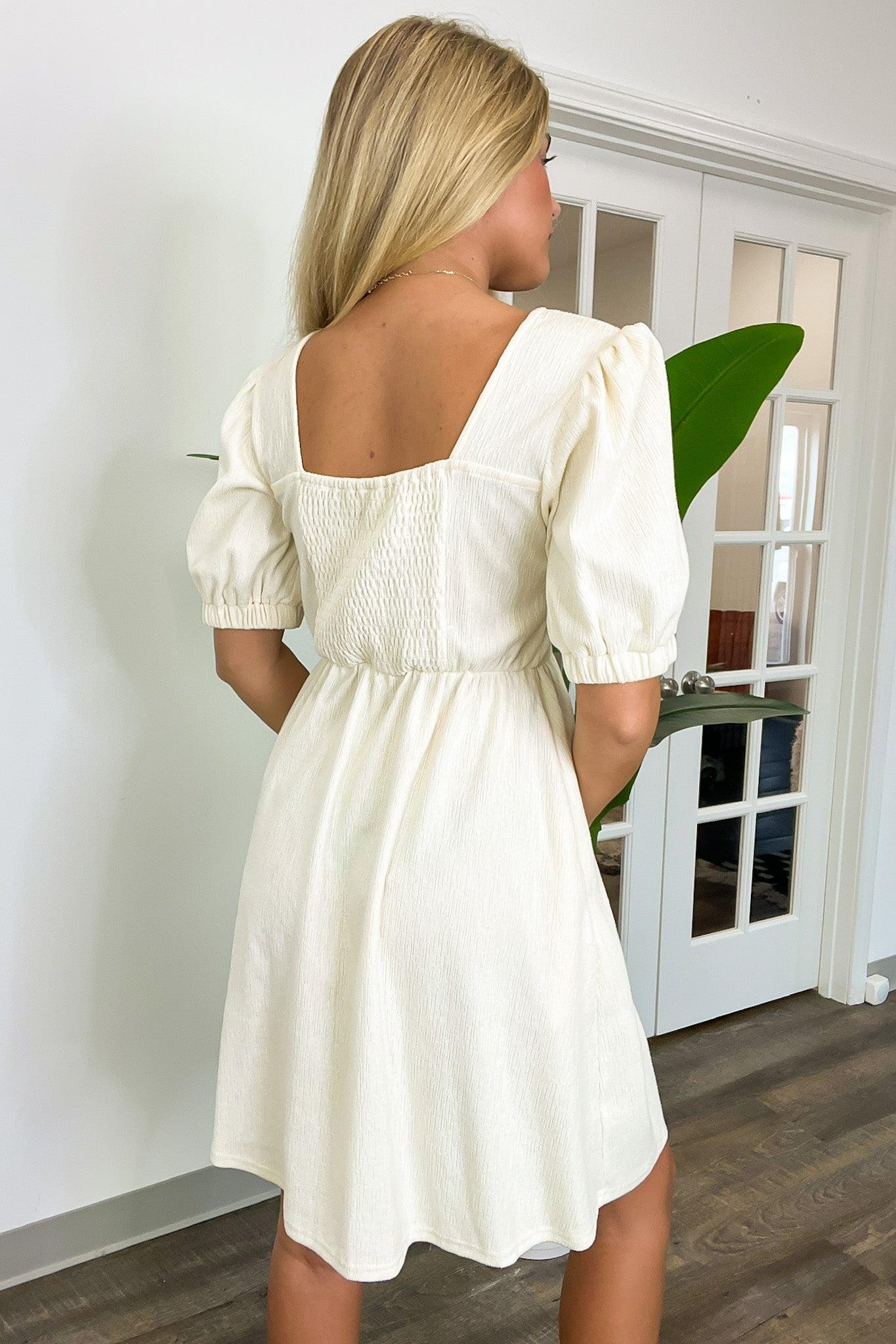  Kelson Smocked Square Neck Dress - FINAL SALE - Madison and Mallory