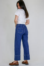 Kerra Mid Rise Crop Pleated Jeans - Madison and Mallory