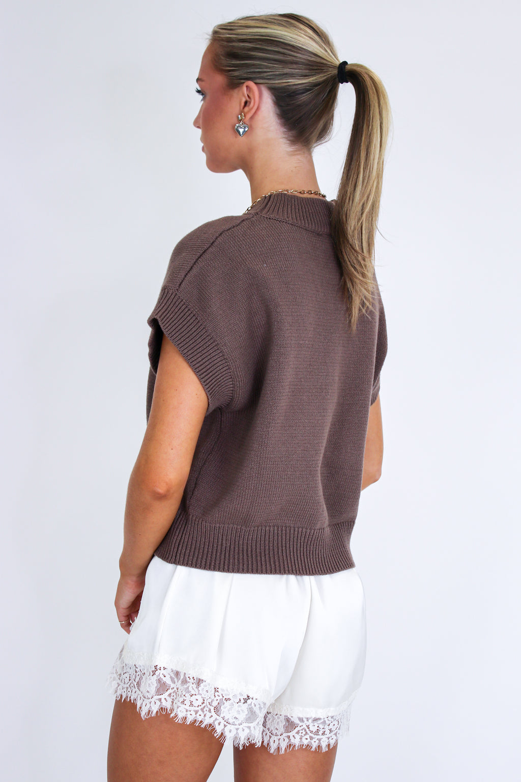Key to Charm Graphic Knit Short Sleeve Sweater - Madison and Mallory