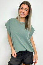 Vintage Olive / S Kimmia Ribbed Knit Dolman Top - FINAL SALE - Madison and Mallory