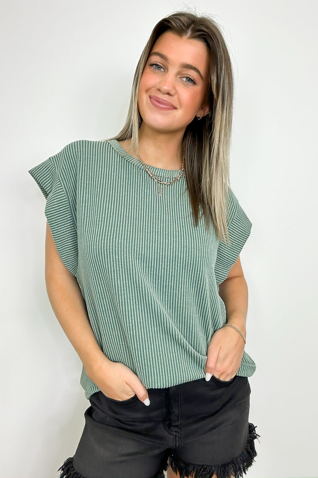 Kimmia Ribbed Knit Dolman Top - FINAL SALE - Madison and Mallory
