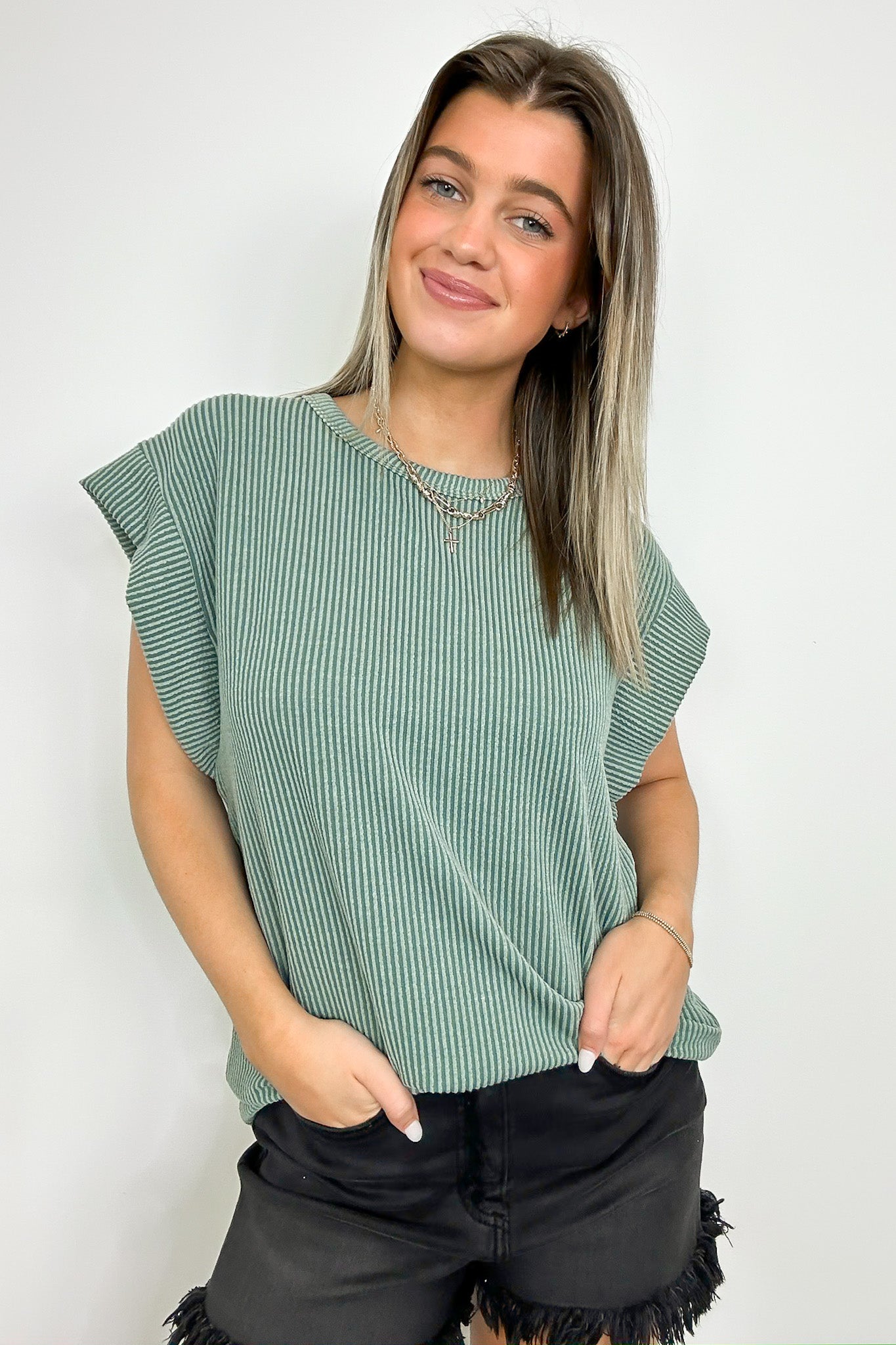 Kimmia Ribbed Knit Dolman Top - FINAL SALE - Madison and Mallory