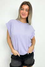 Lavender / S Kimmia Ribbed Knit Dolman Top - FINAL SALE - Madison and Mallory