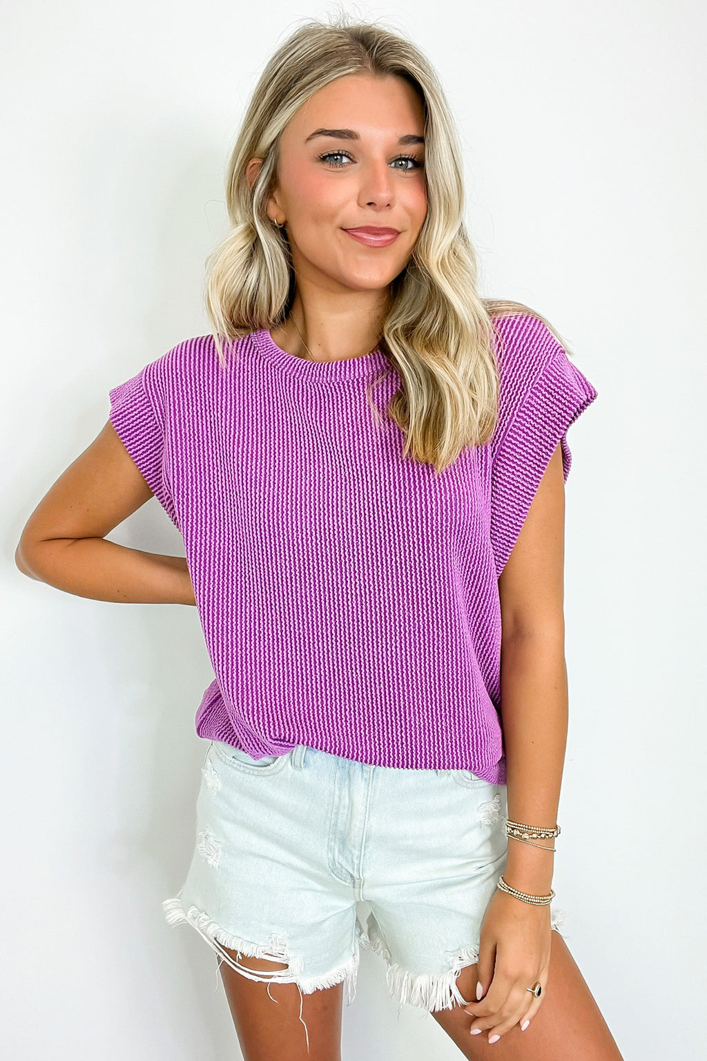 Magenta / S Kimmia Ribbed Knit Dolman Top - FINAL SALE - Madison and Mallory
