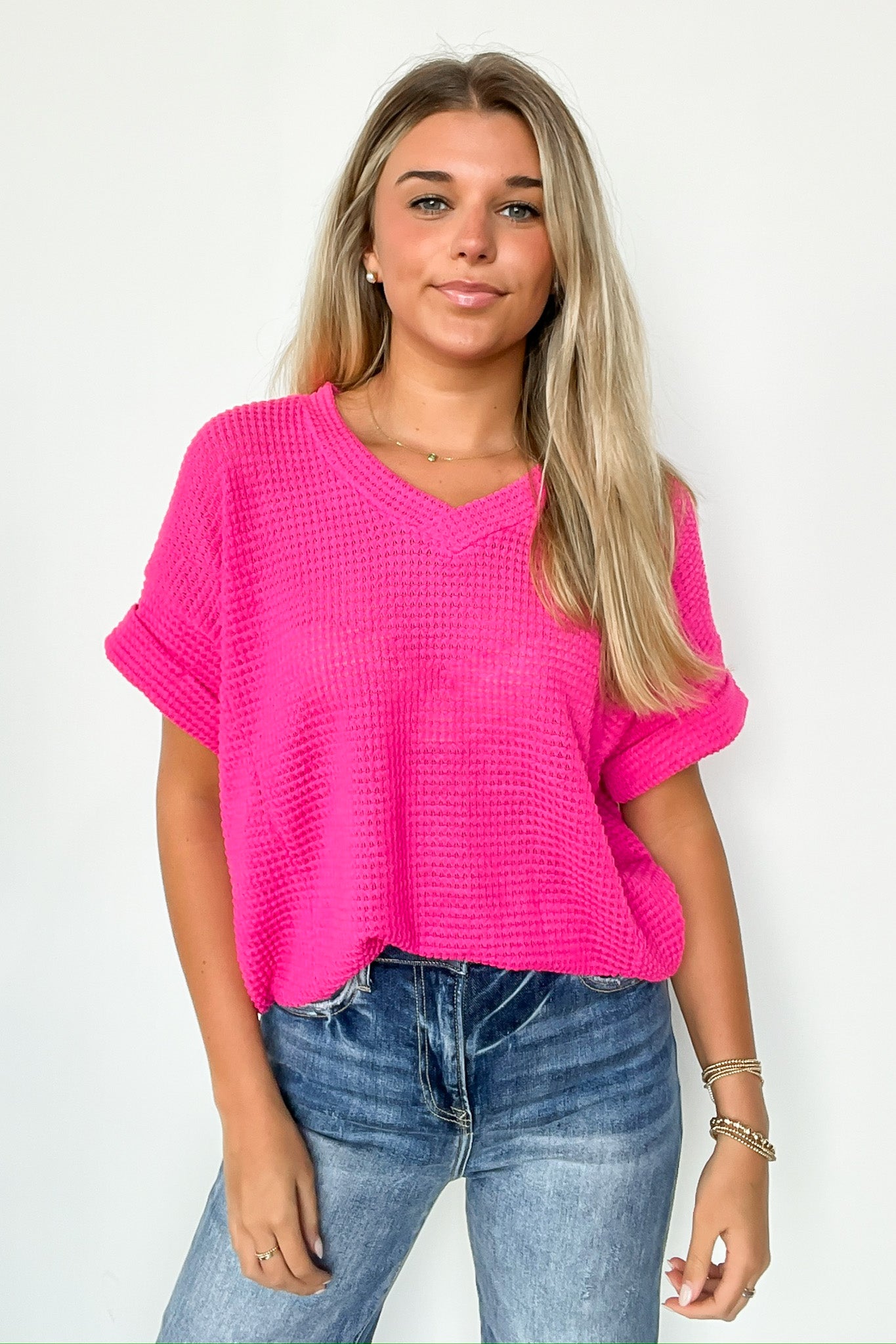  Kloie V-Neck Knit Top - FINAL SALE - Madison and Mallory