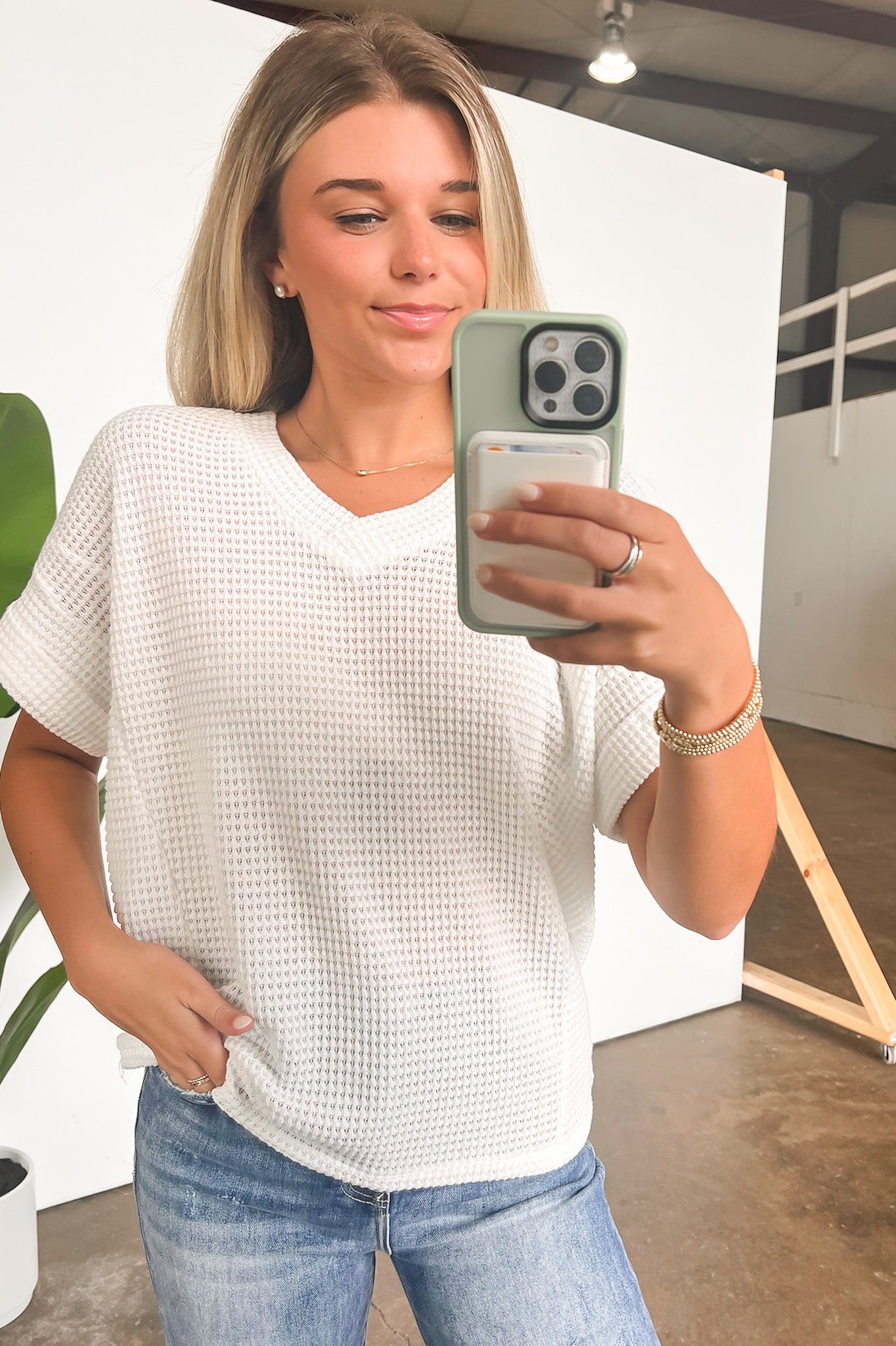  Kloie V-Neck Knit Top - FINAL SALE - Madison and Mallory