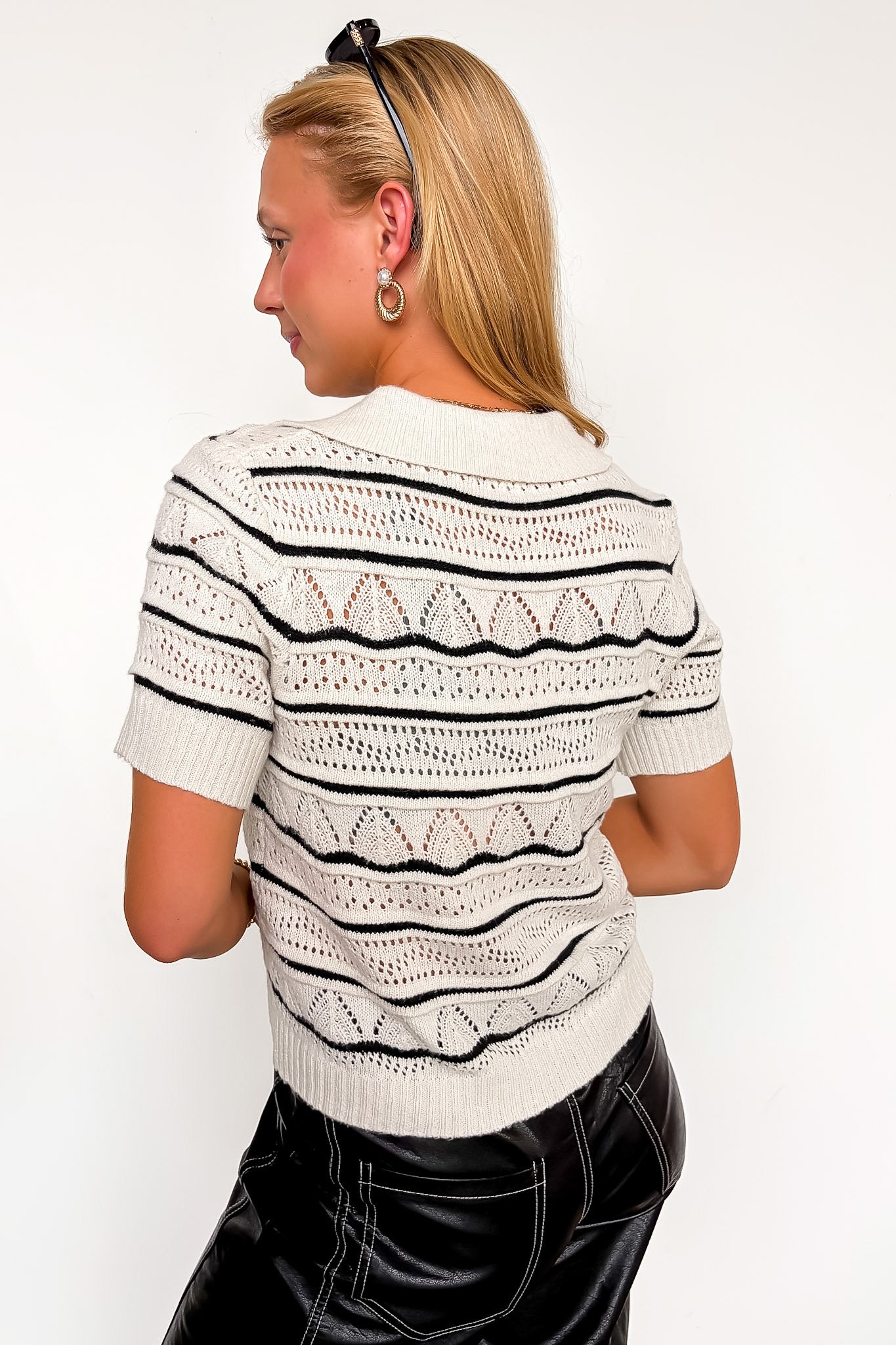 Knit Code Openwork Pattern Top - Madison and Mallory