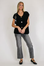 Classic Charm Button-Front Sweater Vest