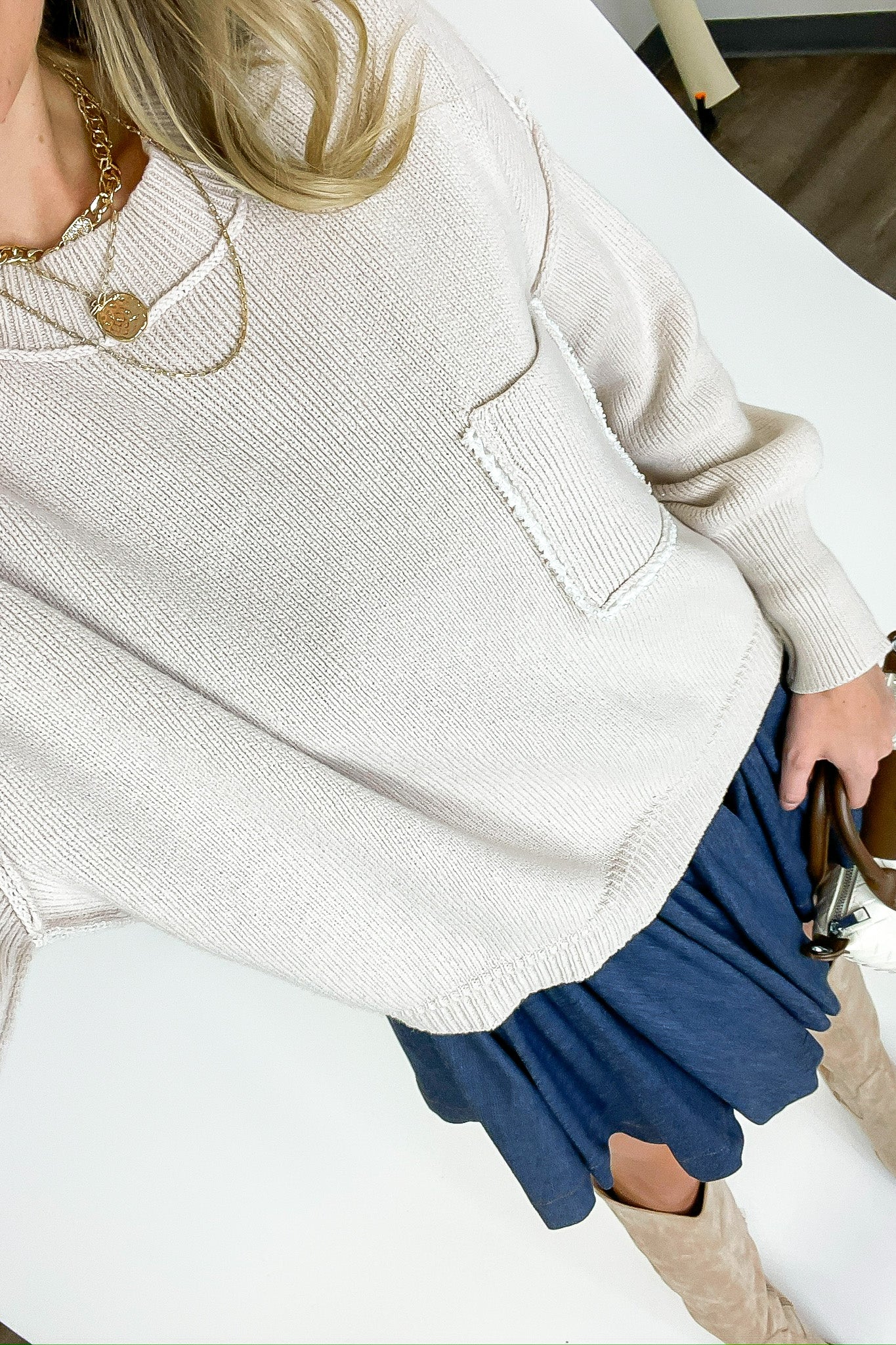 Knit Intentions Front Pocket Sweater - Madison and Mallory