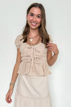 Knot Your Gingham Bow Front Top - FINAL SALE - Madison and Mallory