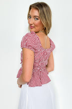 Knot Your Gingham Bow Front Top - FINAL SALE - Madison and Mallory