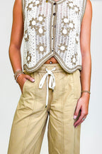 Knotline Tie Waist Elastic Pants - FINAL SALE - Madison and Mallory