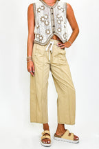 Knotline Tie Waist Elastic Pants - FINAL SALE - Madison and Mallory