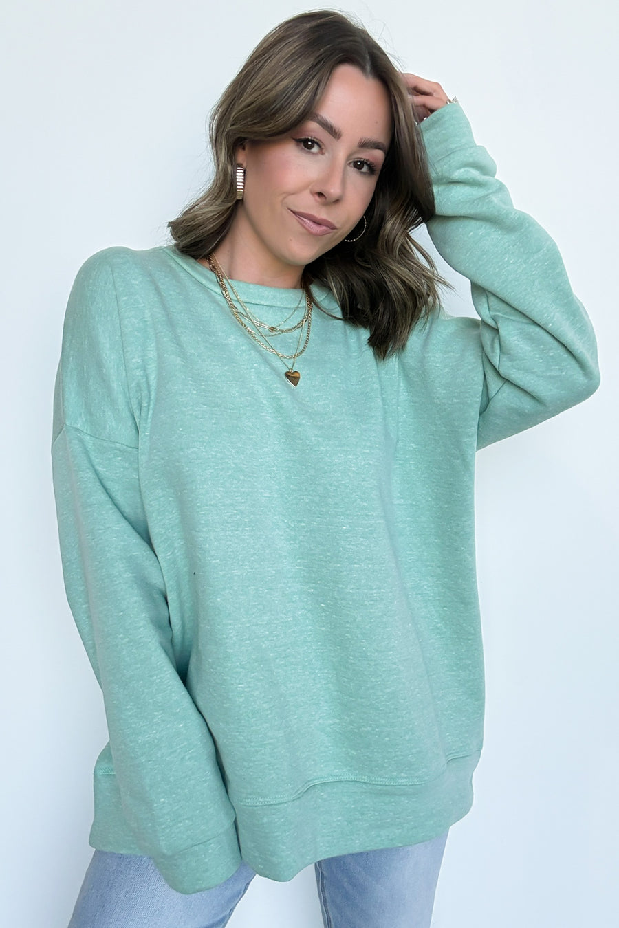  Korina Heathered Knit Oversized Sweatshirt - BACK IN STOCK - Madison and Mallory