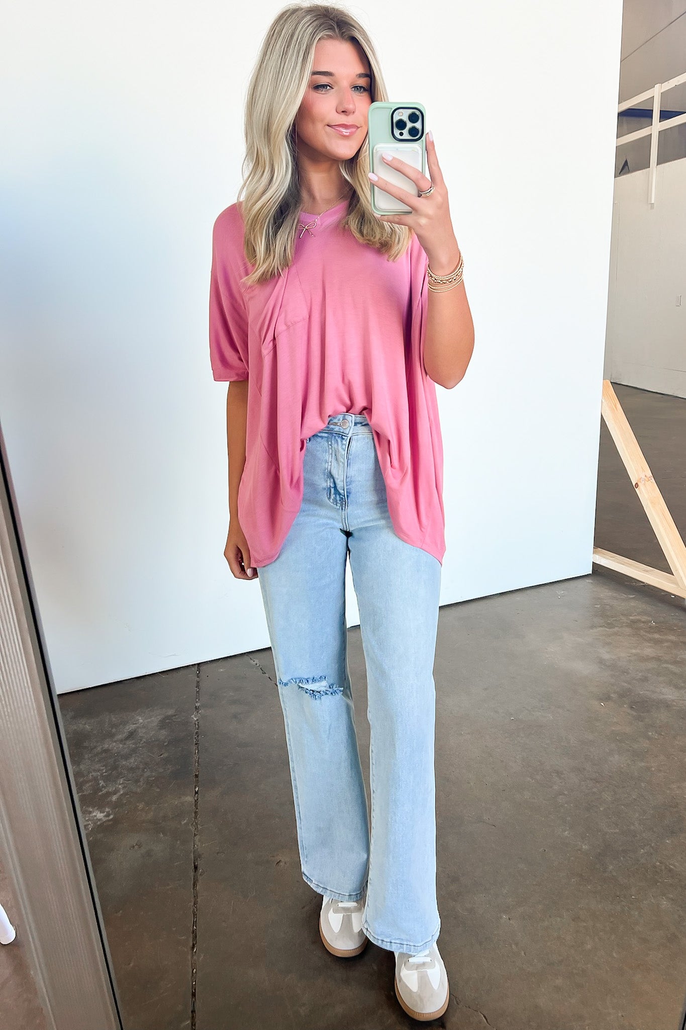 Krystle V-Neck Front Pocket Top - Madison and Mallory