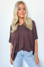 Krystle V-Neck Front Pocket Top - Madison and Mallory