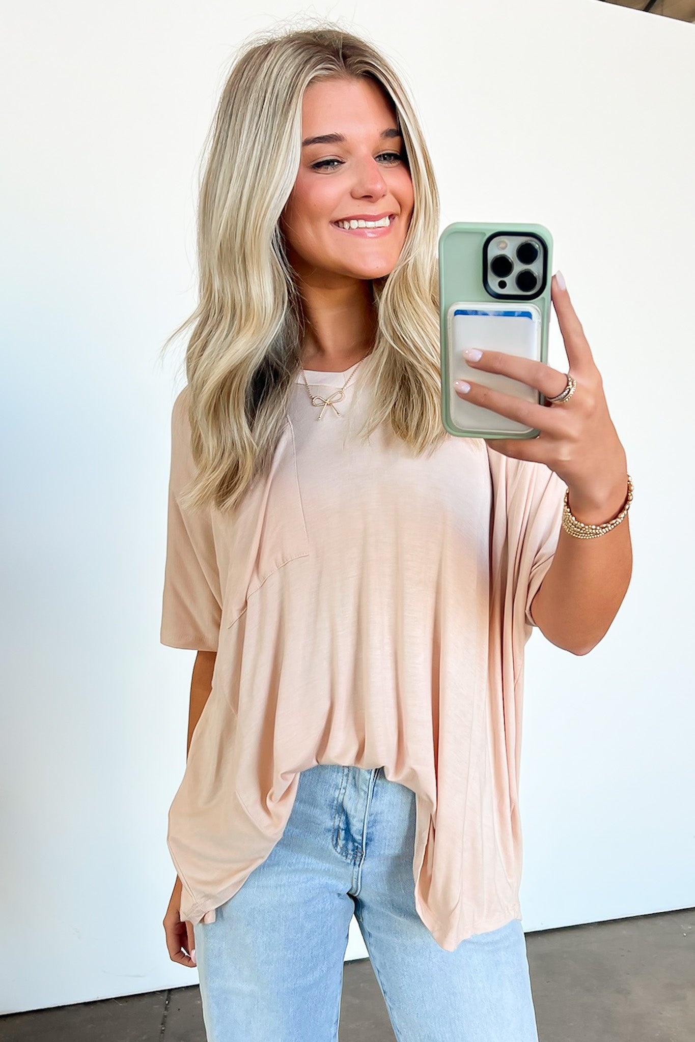 Krystle V-Neck Front Pocket Top - Madison and Mallory