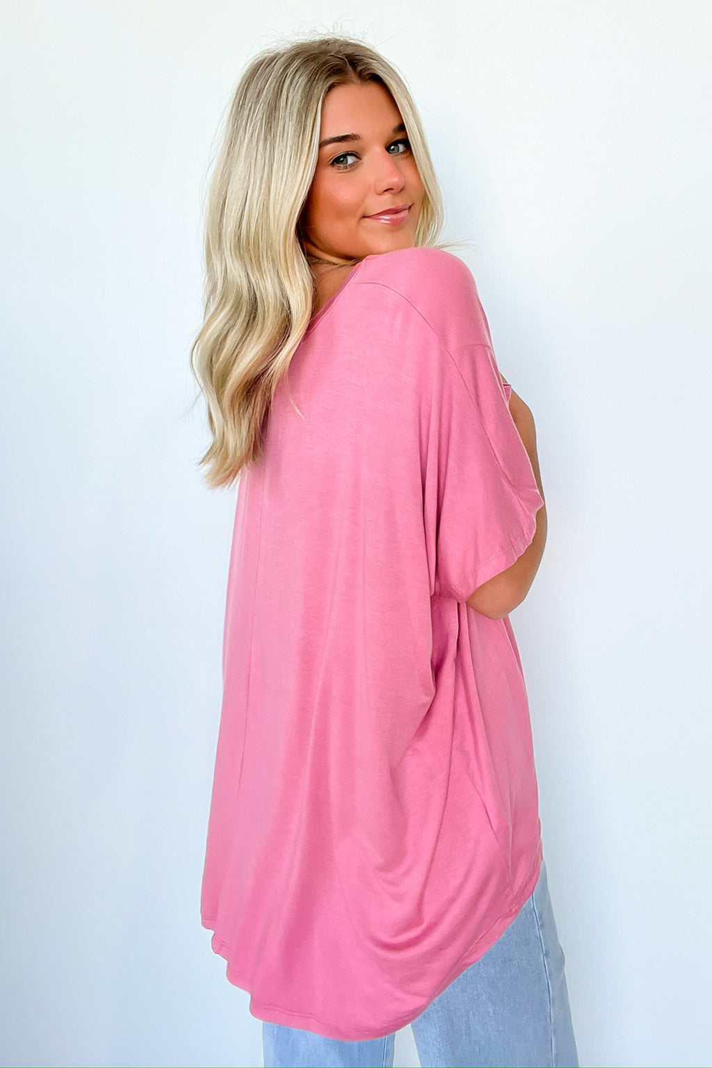 Krystle V-Neck Front Pocket Top - Madison and Mallory