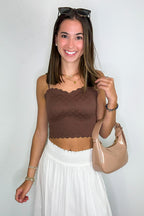 Lace Whisper Seamless Lace Bralette Top - Madison and Mallory