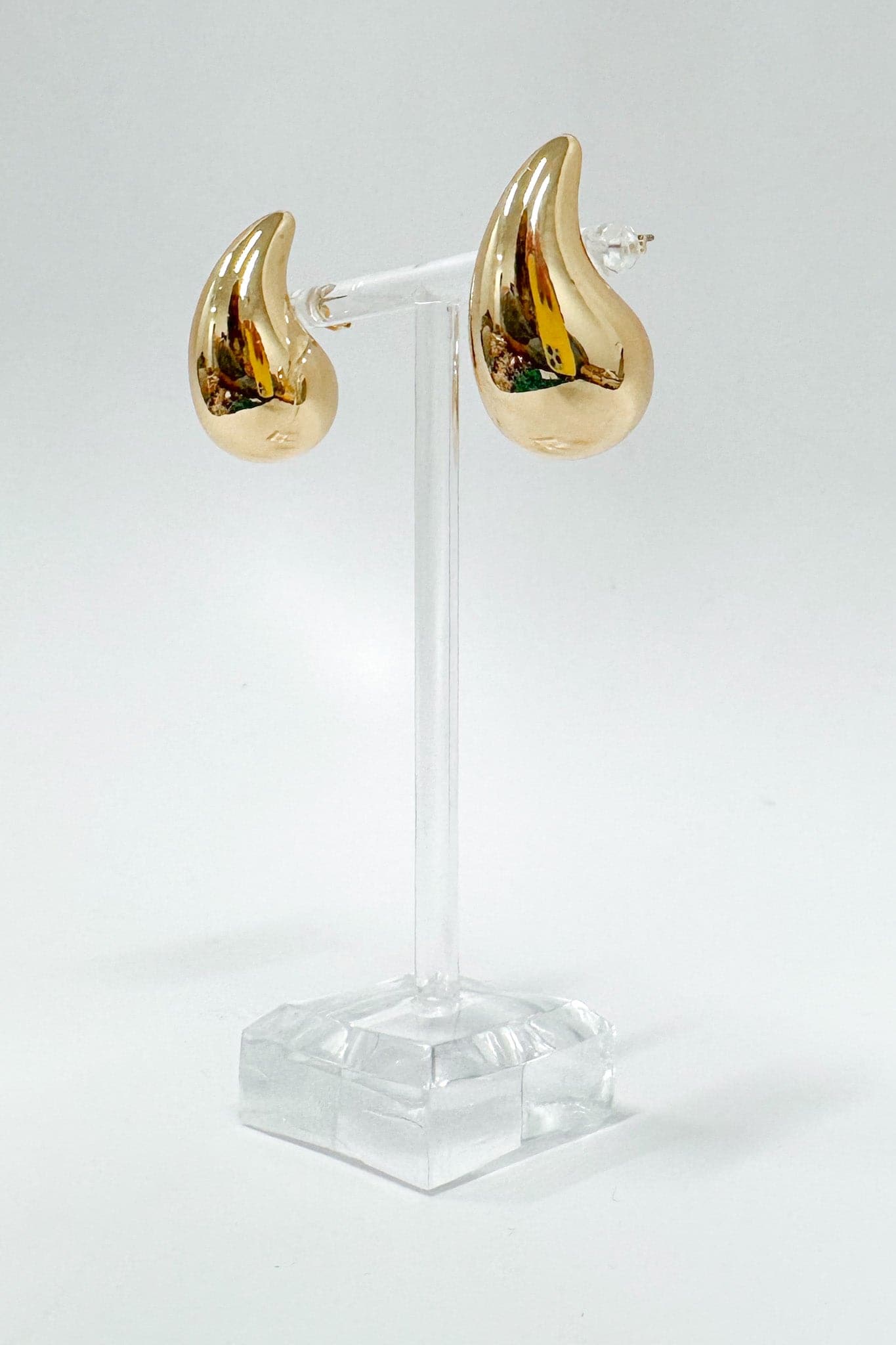 Gold Lanie Teardrop Stud Earrings - Madison and Mallory