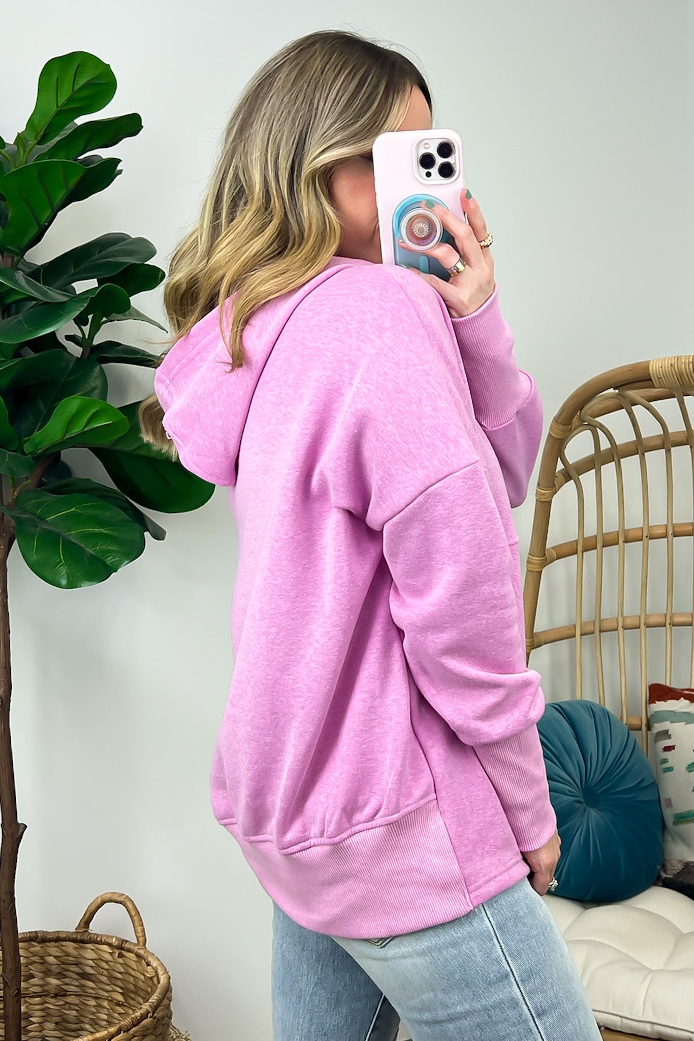  Latte Lover Button Hooded Pullover - FINAL SALE - Madison and Mallory