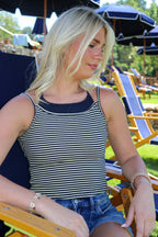Layered Lines Halter Neckline Striped Cami Top - Madison and Mallory