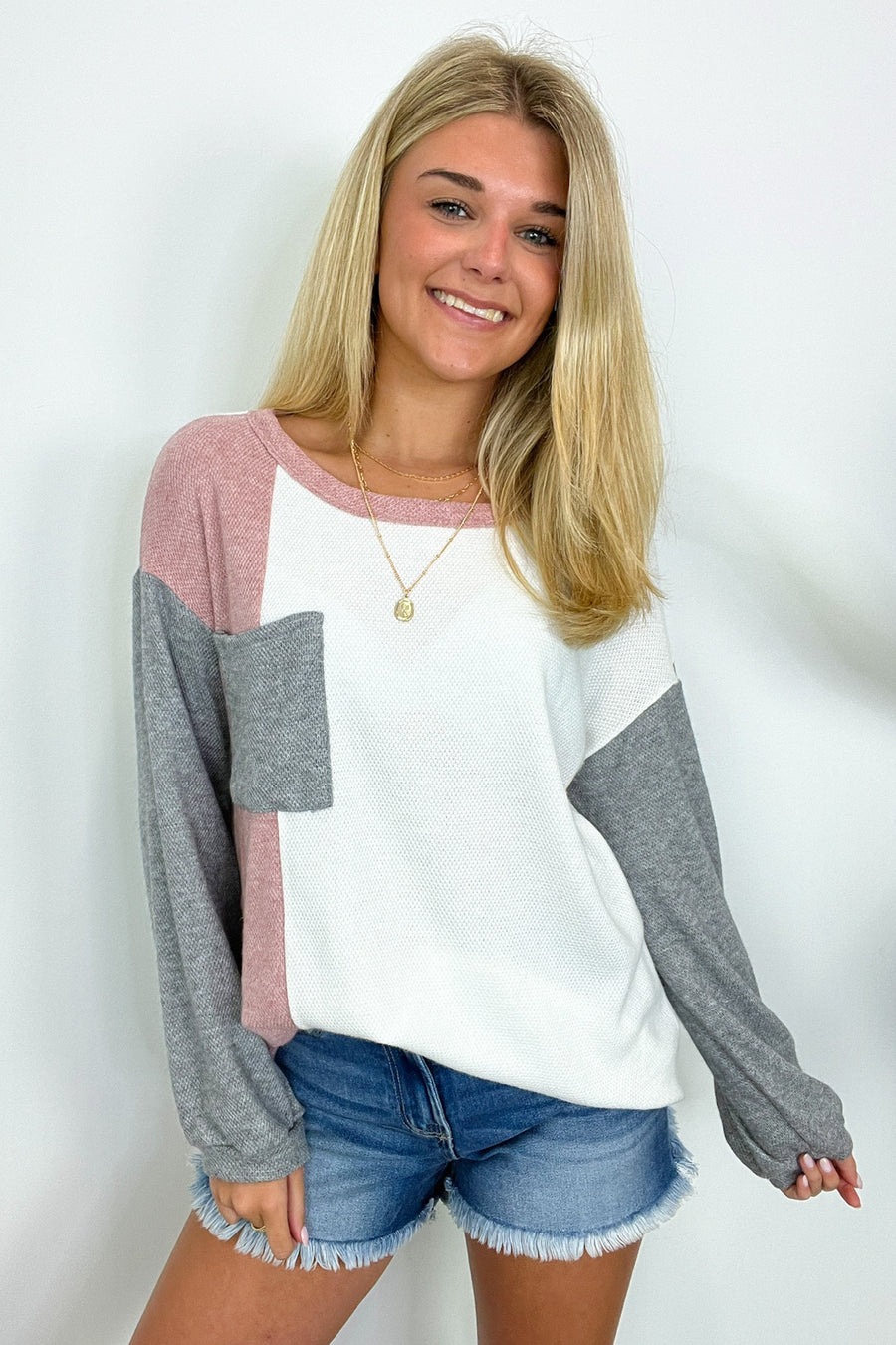 Layton Color Block Pocket Top - FINAL SALE - Madison and Mallory