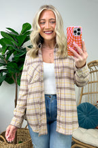  Leannah Button Down Plaid Top - FINAL SALE - Madison and Mallory