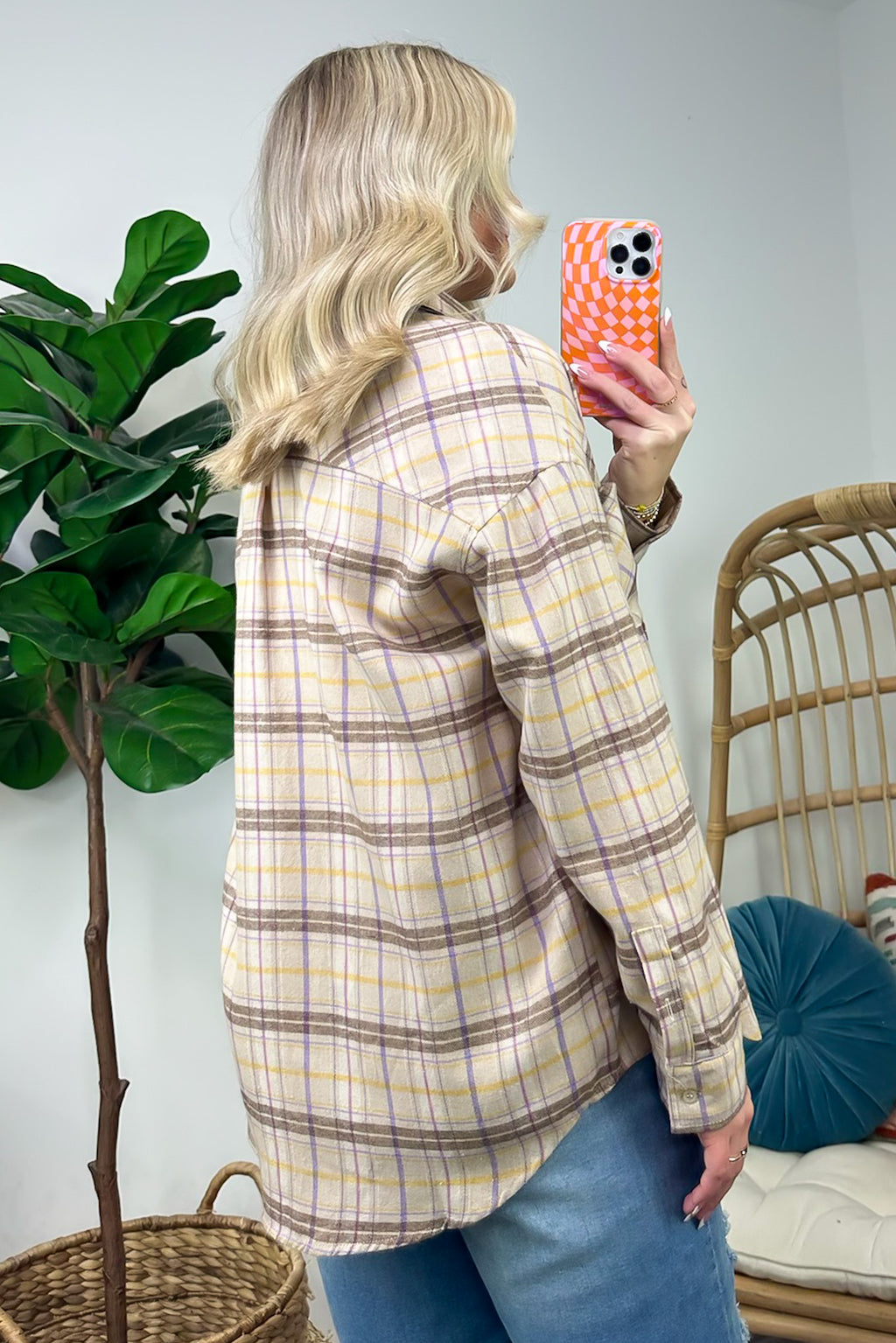  Leannah Button Down Plaid Top - FINAL SALE - Madison and Mallory