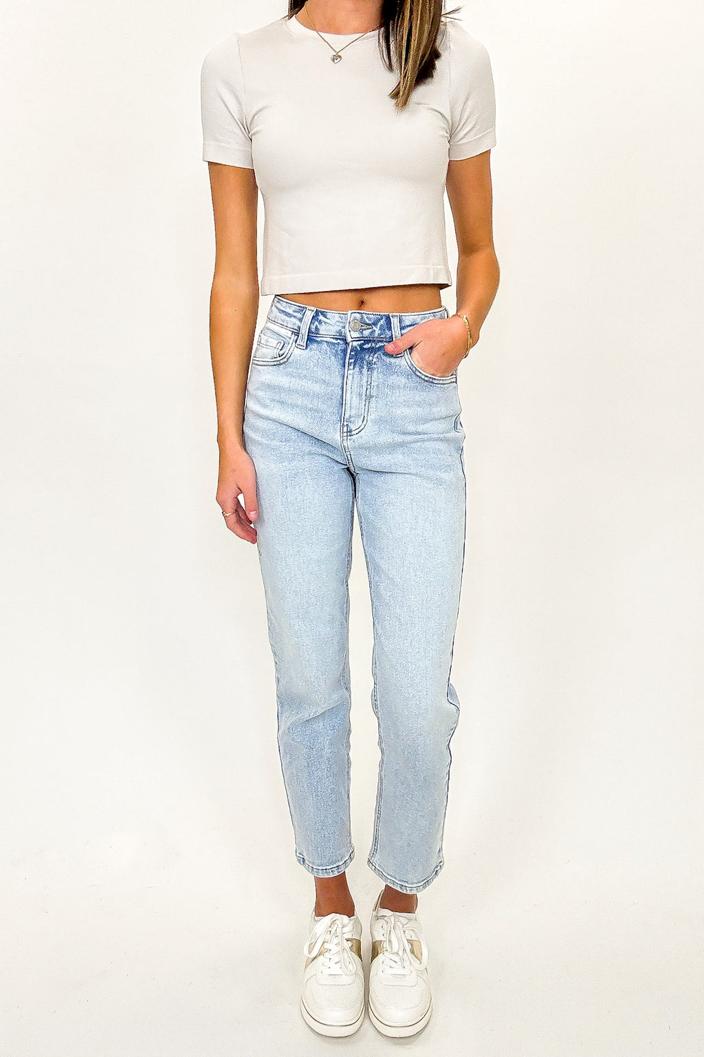 Legacy High Rise Crop Straight Jeans - FINAL SALE - Madison and Mallory