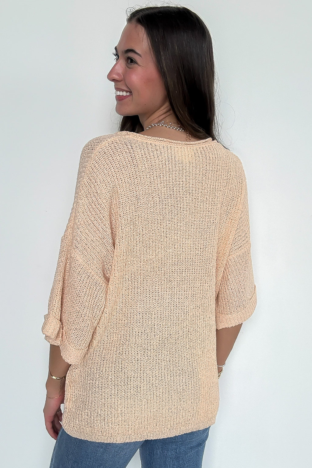 Leisurely Moments Notch Neck Comfy Knit Top - BACK IN STOCK - Madison and Mallory