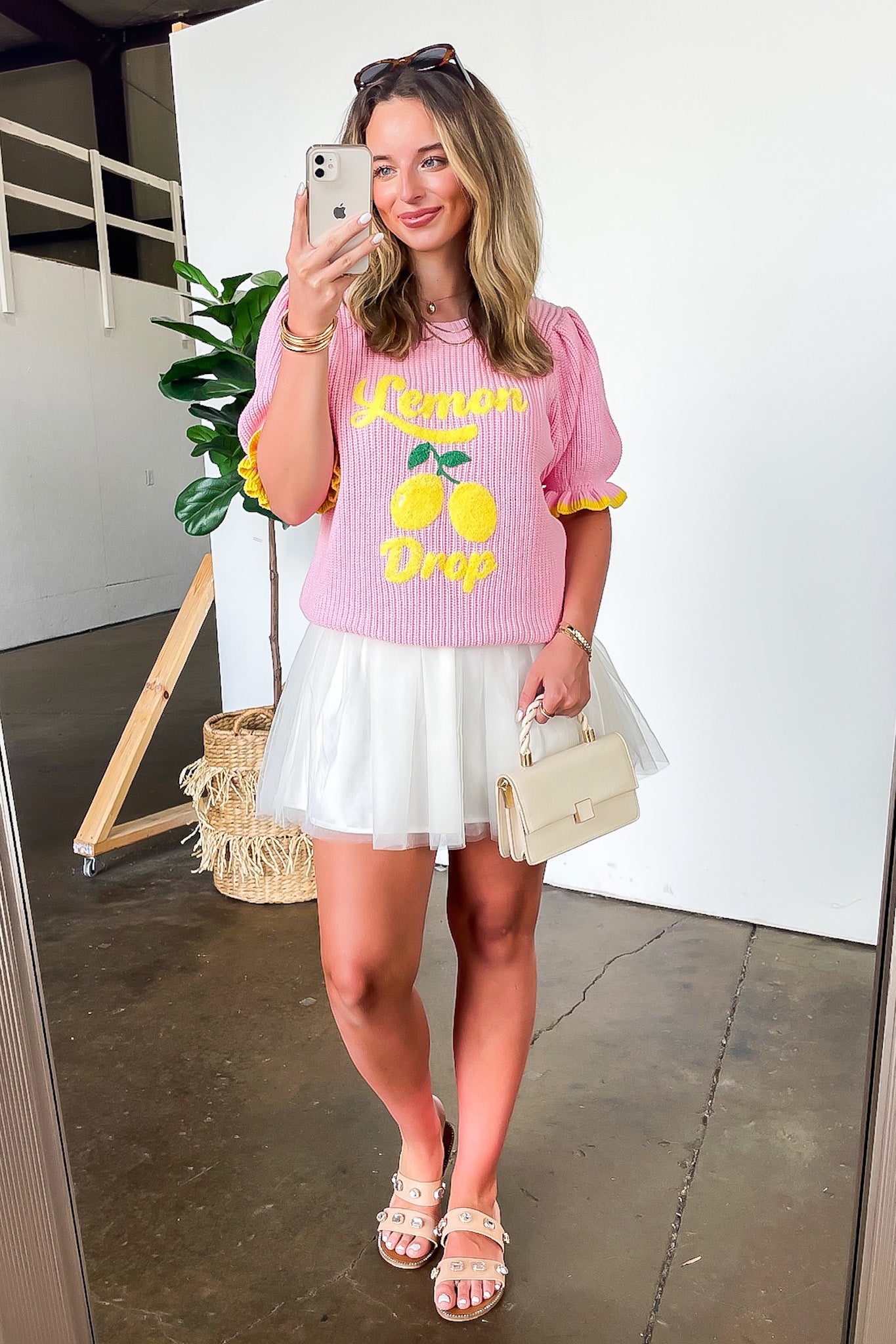 Lemon Drop Club Graphic Knit Sweater - Madison and Mallory