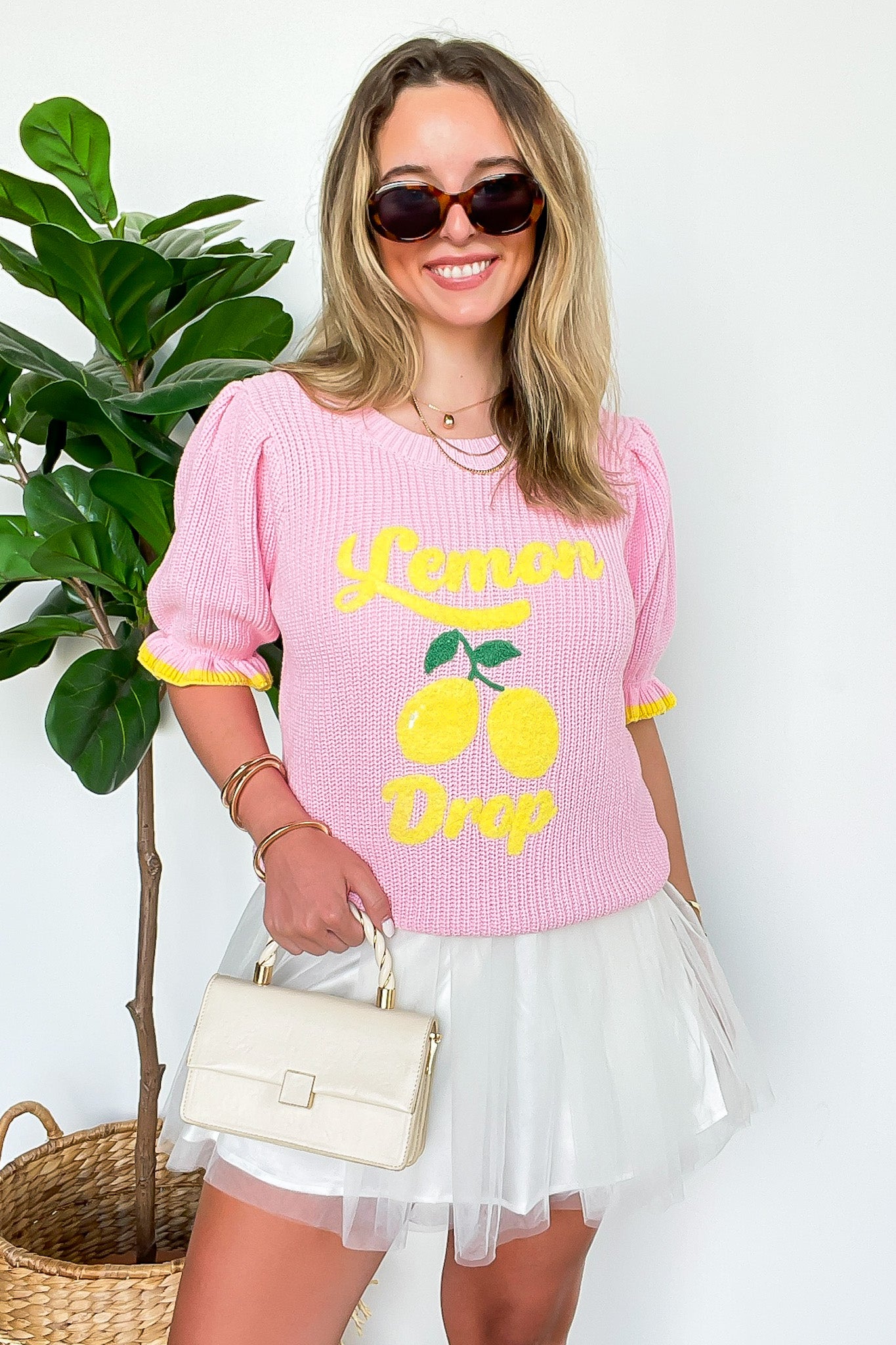 Lemon Drop Club Graphic Knit Sweater - Madison and Mallory
