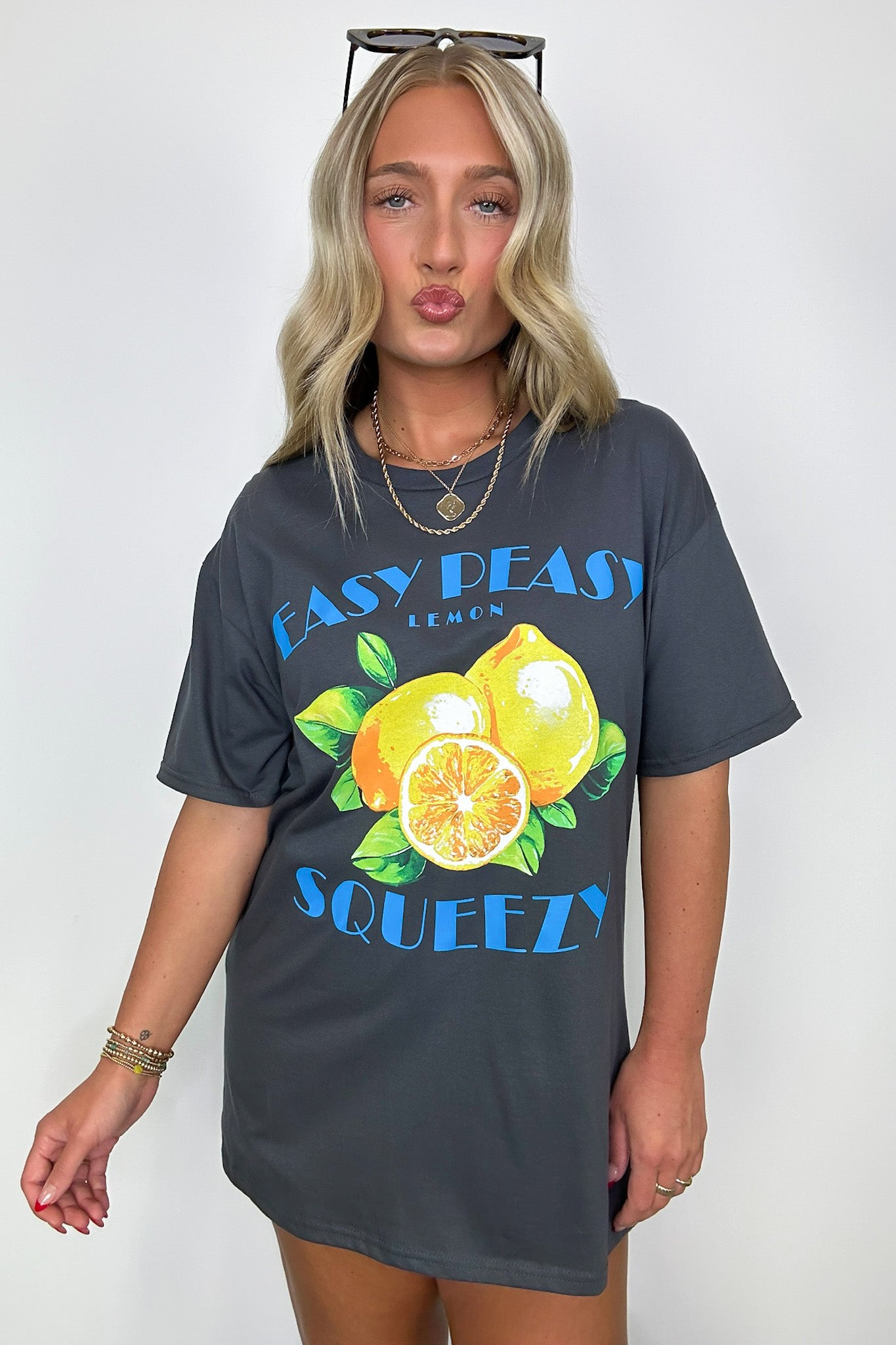  Lemon Squeezy Oversized Graphic Tee - Madison and Mallory