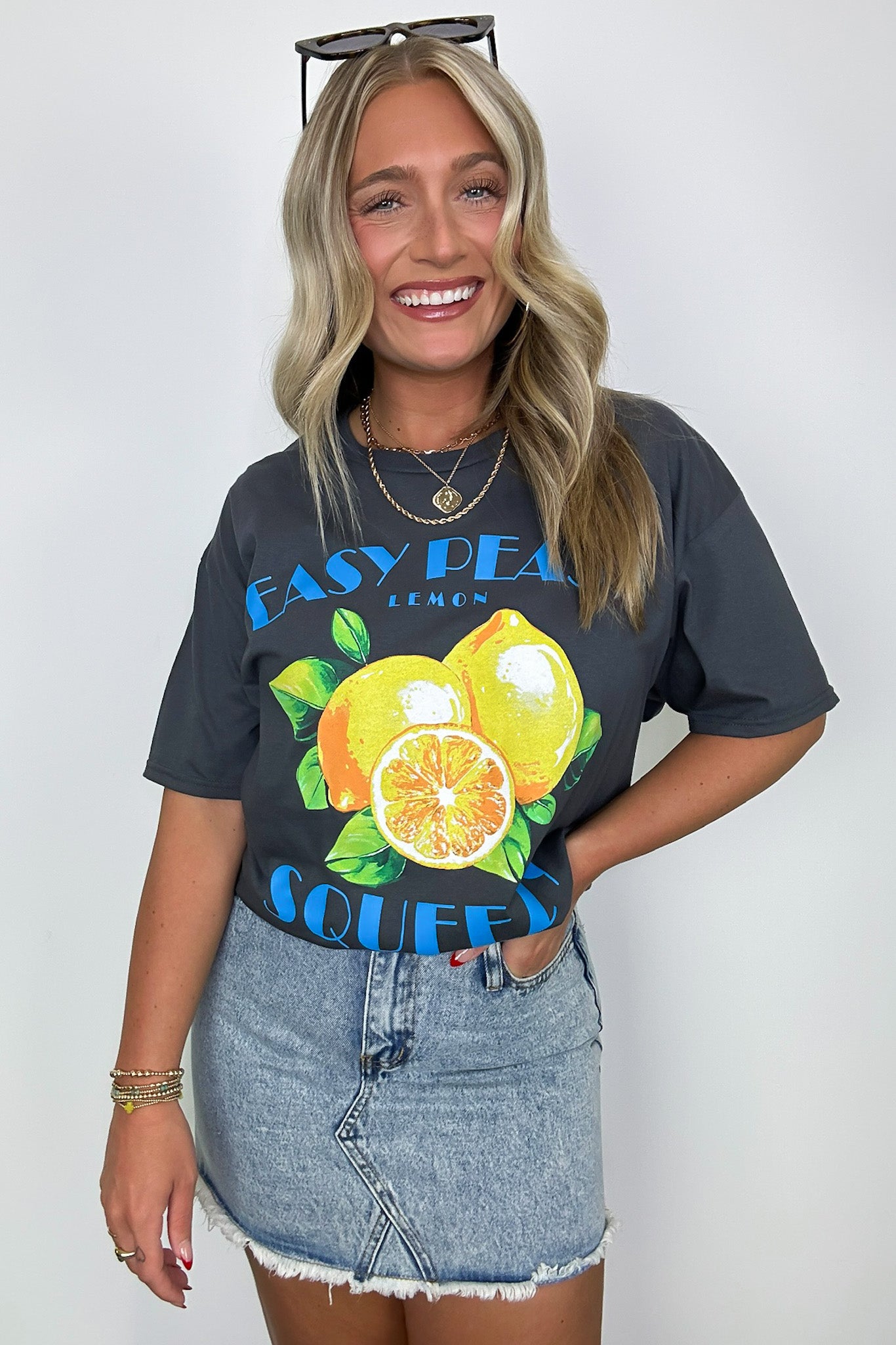  Lemon Squeezy Oversized Graphic Tee - Madison and Mallory