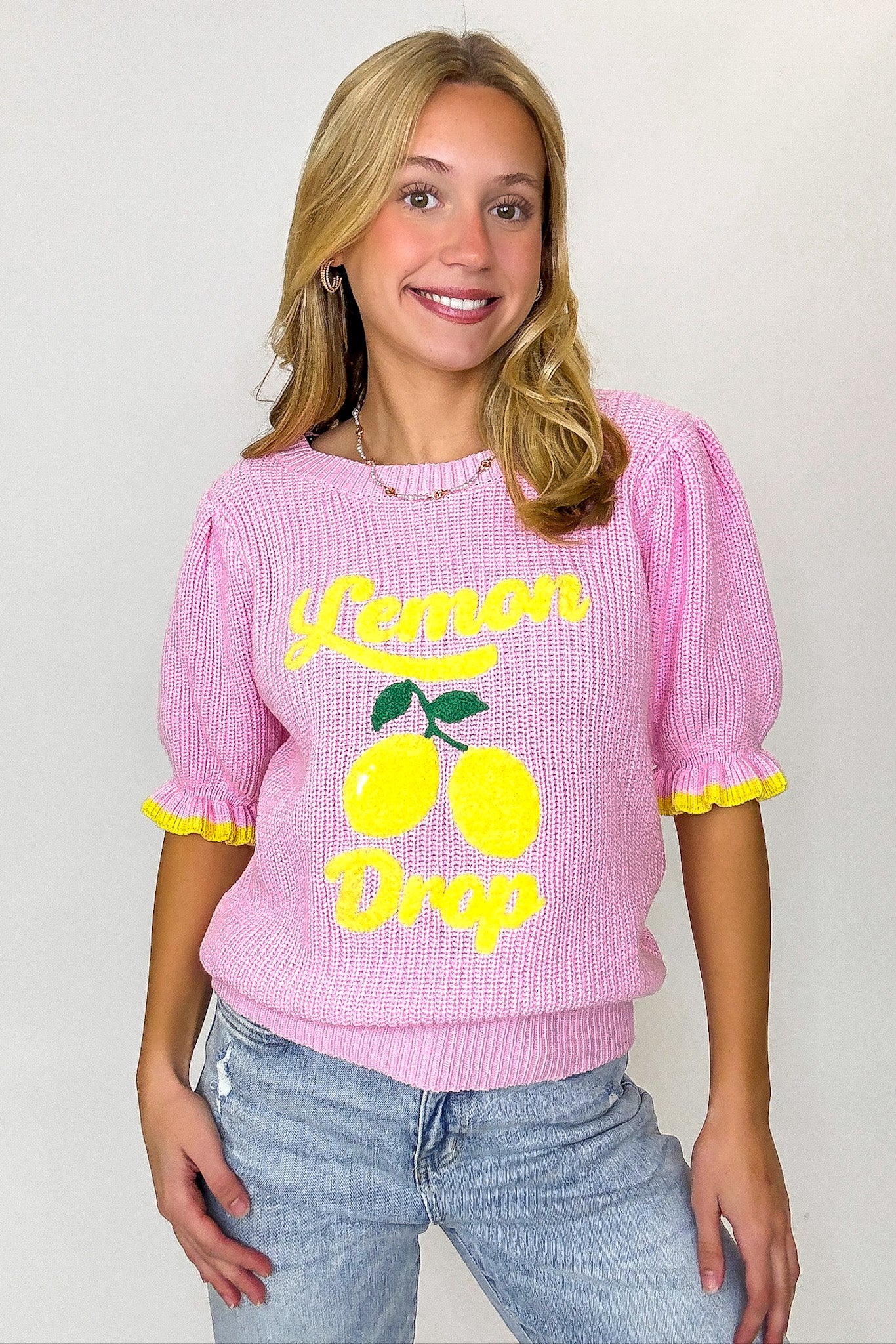 Lemon Drop Club Graphic Knit Sweater - Madison and Mallory