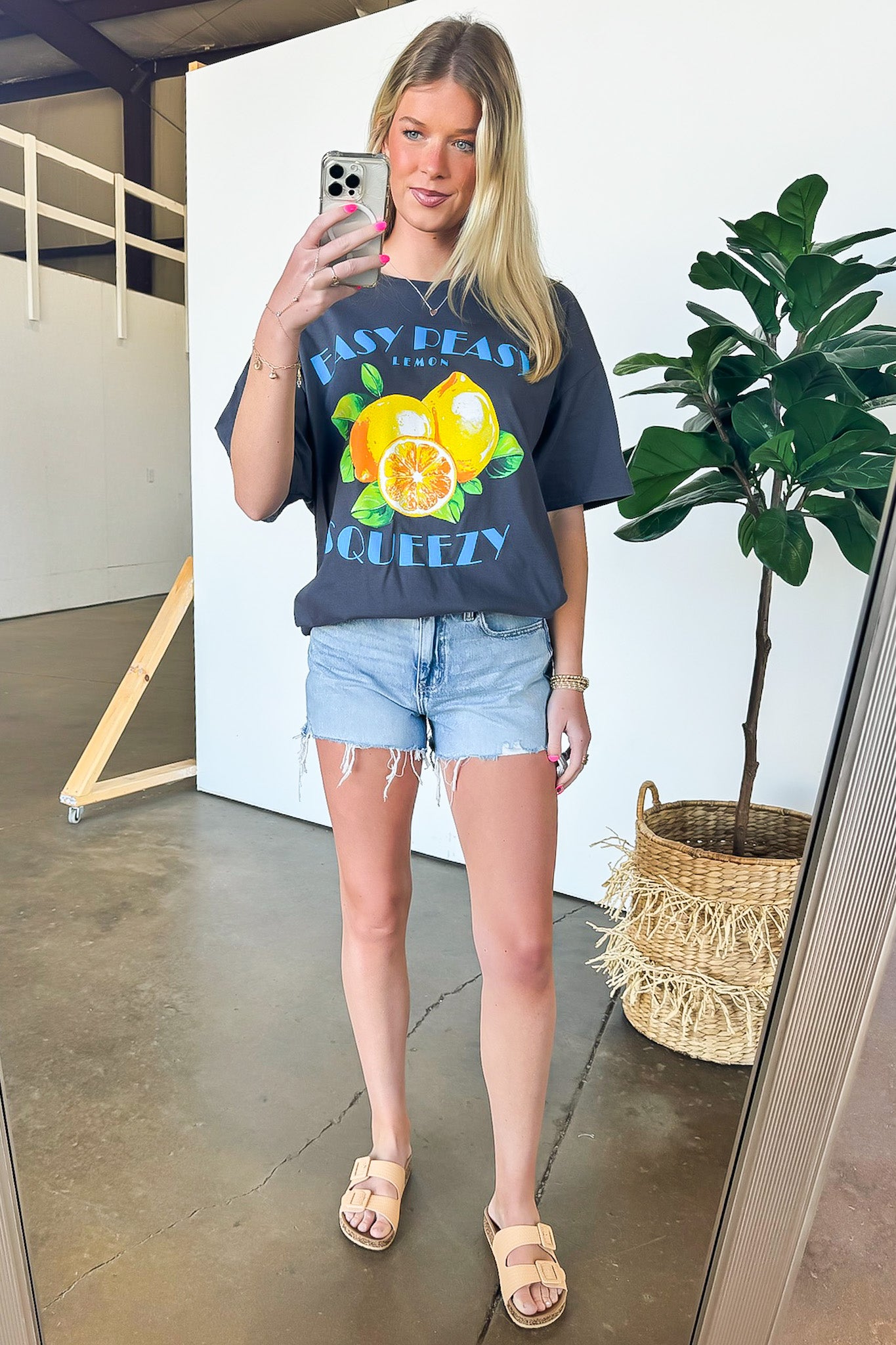 Lemon Squeezy Oversized Graphic Tee - Madison and Mallory