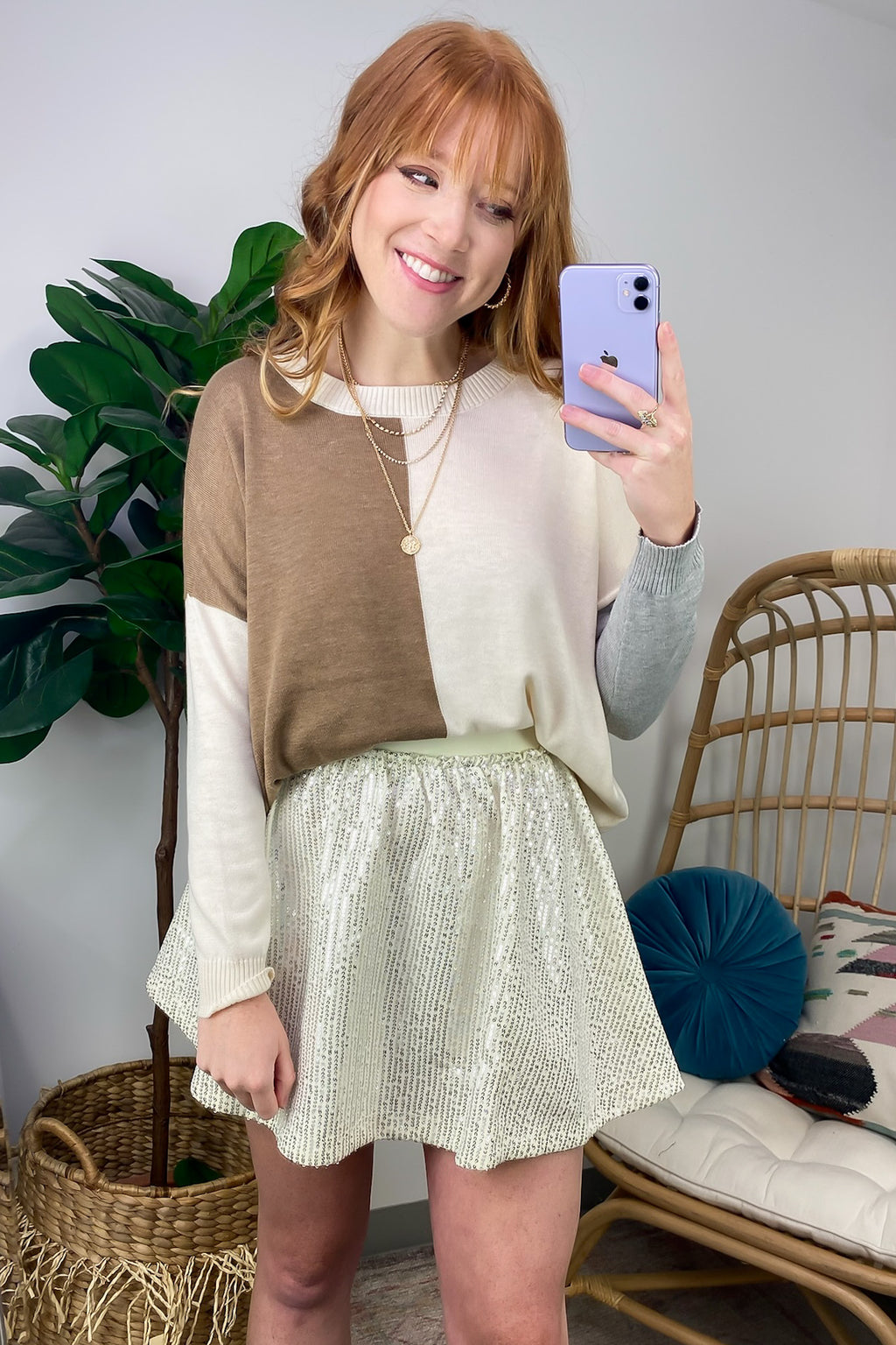  Light Up the Sky Sequin Skirt - FINAL SALE - Madison and Mallory