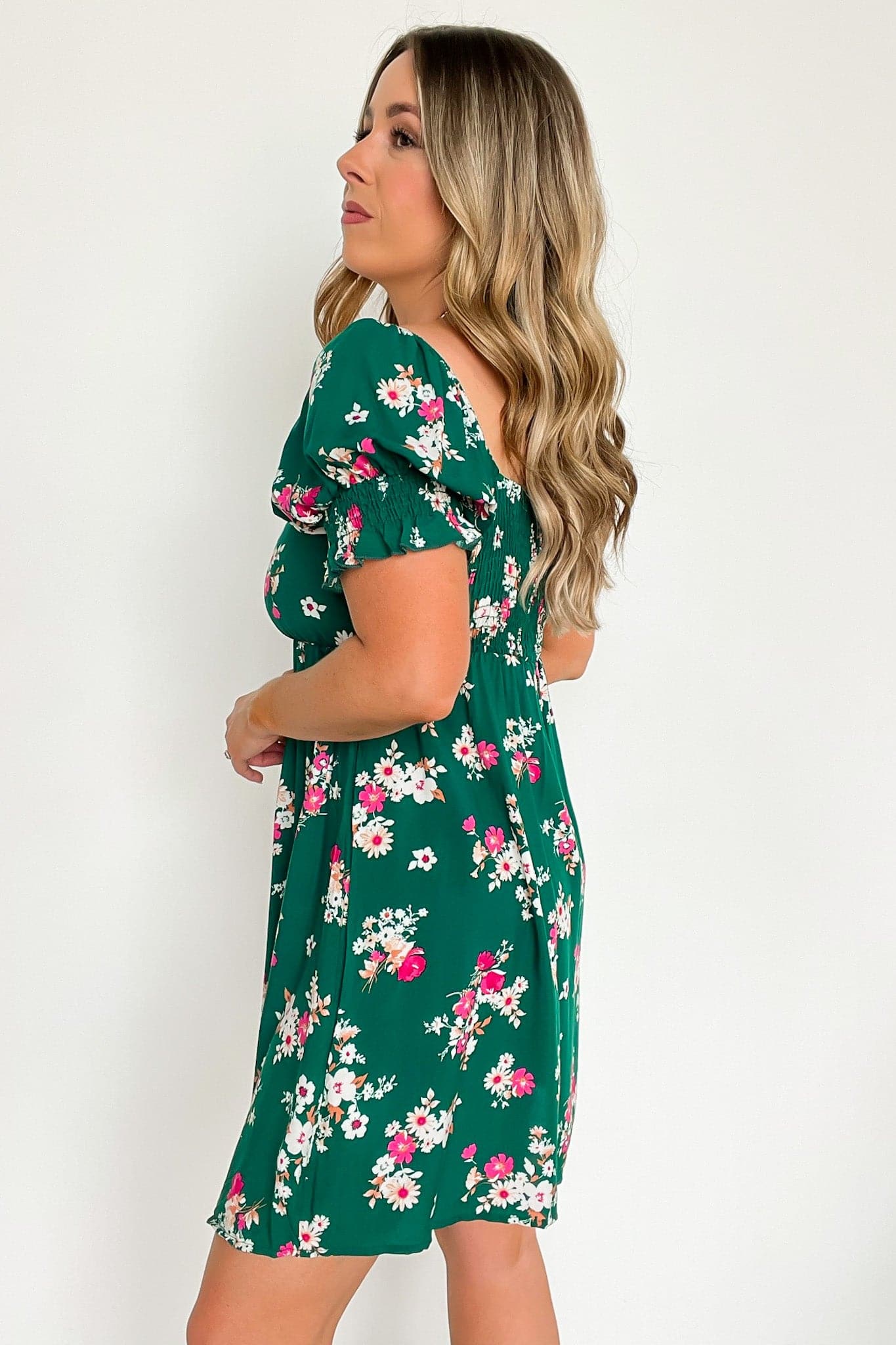  Like a Song Smocked Floral Tunic Dress - FINAL SALE - Madison and Mallory