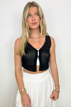 Lilianna Front Hook Knit Sweater Vest - Madison and Mallory