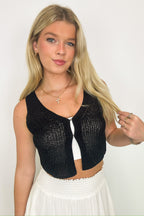 Lilianna Front Hook Knit Sweater Vest - Madison and Mallory
