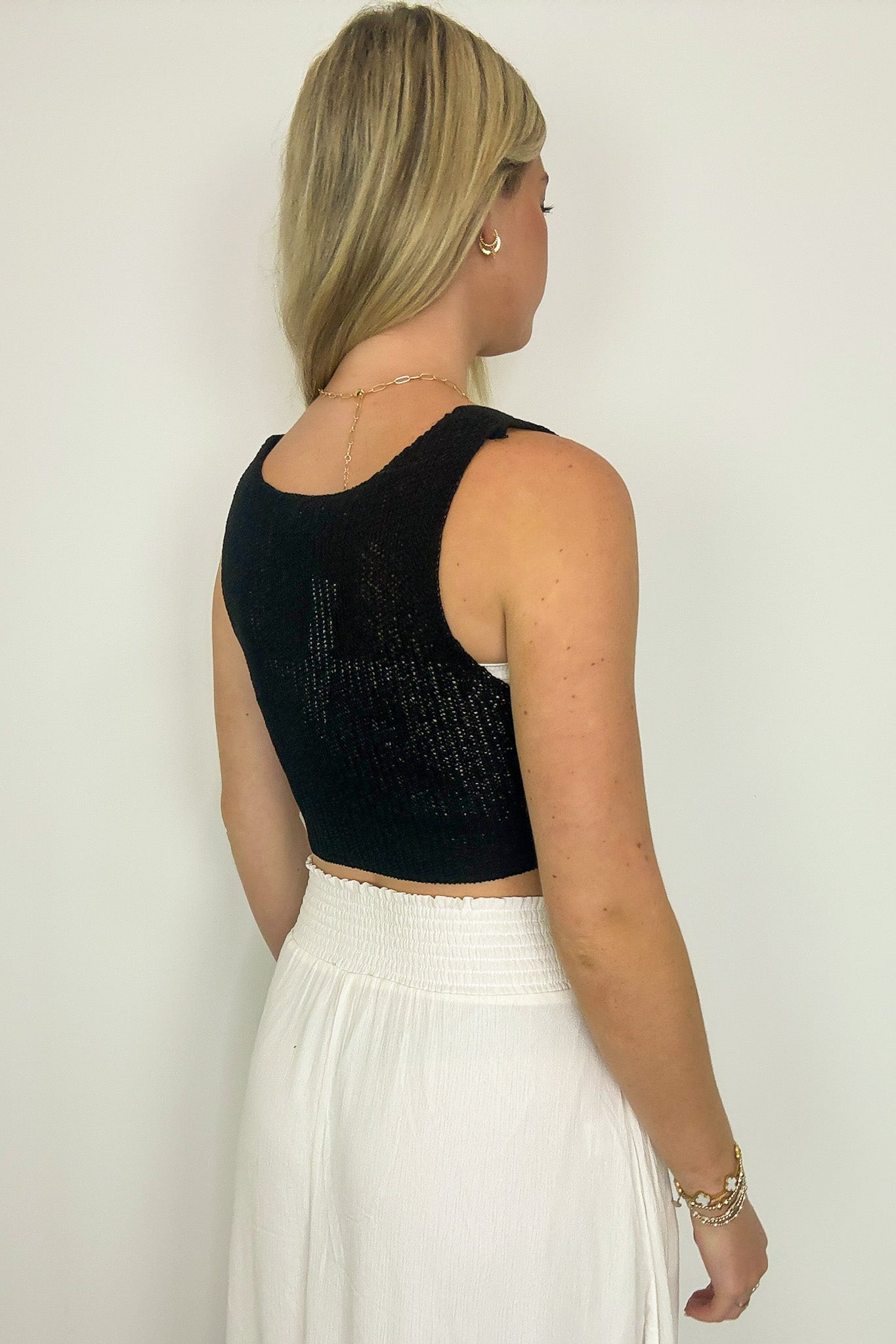 Lilianna Front Hook Knit Sweater Vest - Madison and Mallory