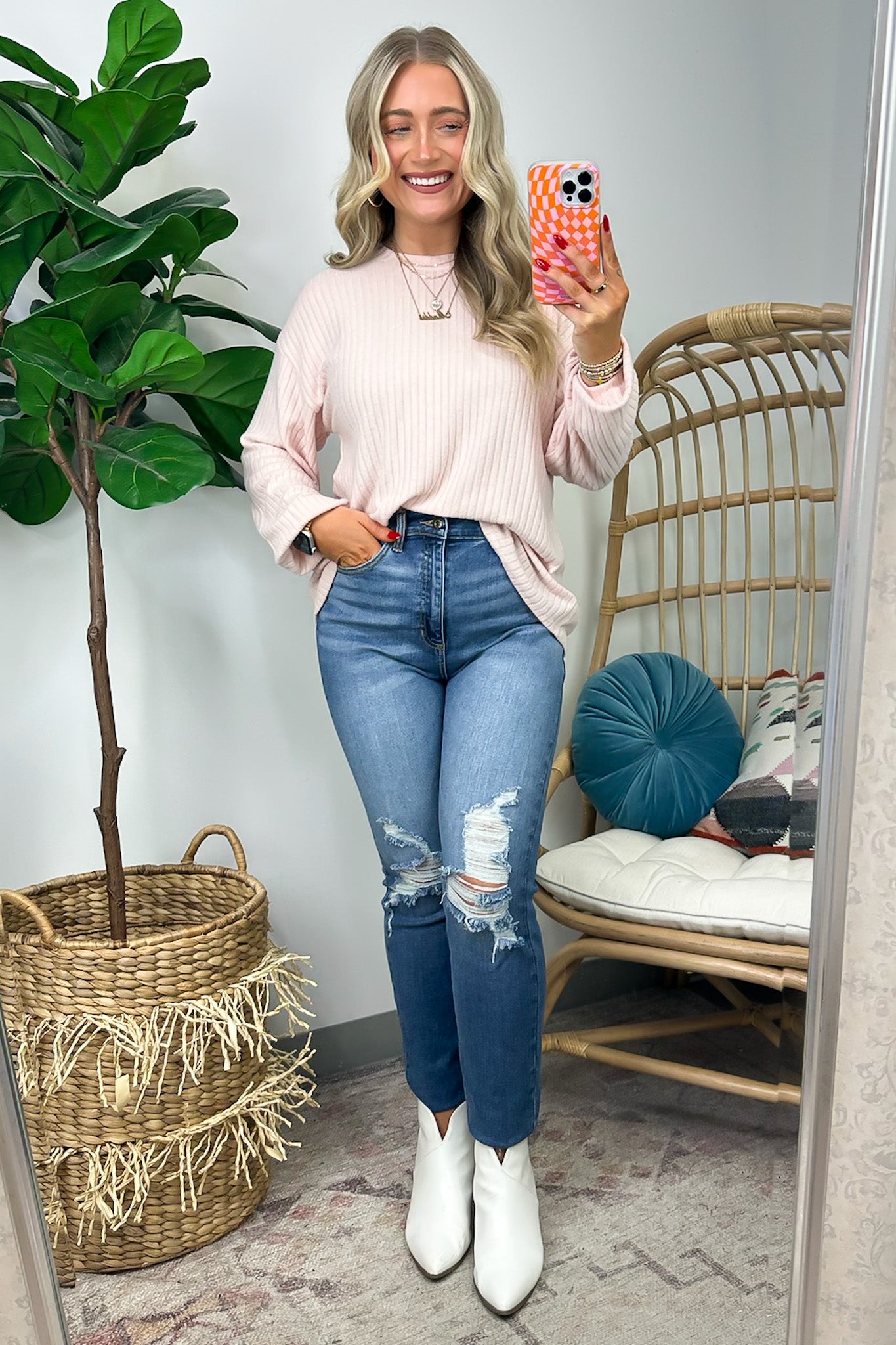  Lindyn Soft Rib Knit Long Sleeve Top - FINAL SALE - Madison and Mallory